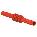 Staubli Red Banana Coupler with Brass Contacts and Nickel Plating 66.9123-22