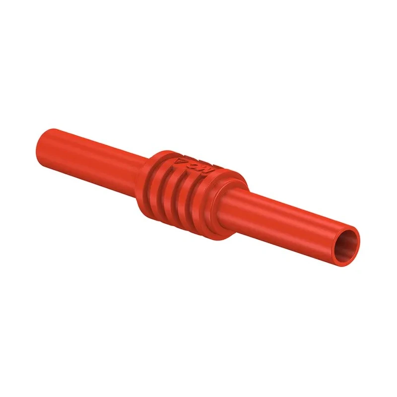 Staubli Red Banana Coupler with Brass Contacts and Nickel Plating 66.9123-22