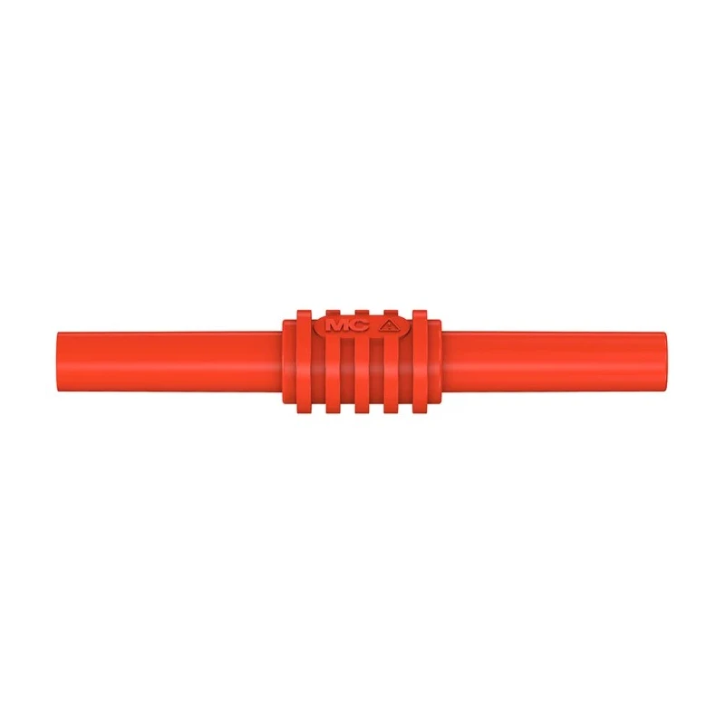 Staubli Red Banana Coupler with Brass Contacts and Nickel Plating 66.9123-22