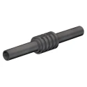 Staubli Black Female Banana Coupler with Brass Contacts and Nickel Plating 66.9123-21