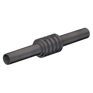 Staubli Black Female Banana Coupler with Brass Contacts and Nickel Plating 66.9123-21
