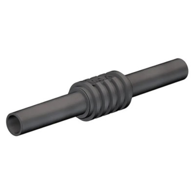 Staubli Black Female Banana Coupler with Brass Contacts and Nickel Plating 66.9123-21