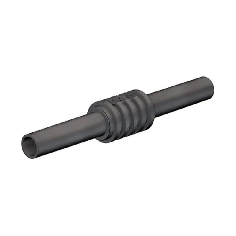 Staubli Black Female Banana Coupler with Brass Contacts and Nickel Plating 66.9123-21