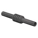 Staubli Black Female Banana Coupler with Brass Contacts and Nickel Plating 66.9123-21