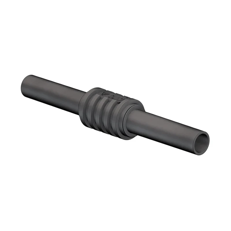 Staubli Black Female Banana Coupler with Brass Contacts and Nickel Plating 66.9123-21