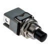 APEM 1200 Series Push Button Switch Momentary, Panel Mount, 12.2 mm Cutout, SPST, 125 V AC, Black 1213C BLACK