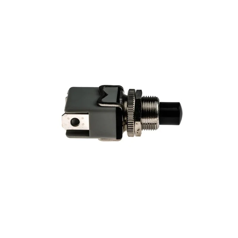APEM 1200 Series Push Button Switch Momentary, Panel Mount, 12.2 mm Cutout, SPST, 125 V AC, Black 1213C BLACK