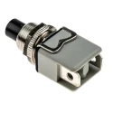 APEM 1200 Series Push Button Switch Momentary, Panel Mount, 12.2 mm Cutout, SPST, 125 V AC, Black 1213C BLACK