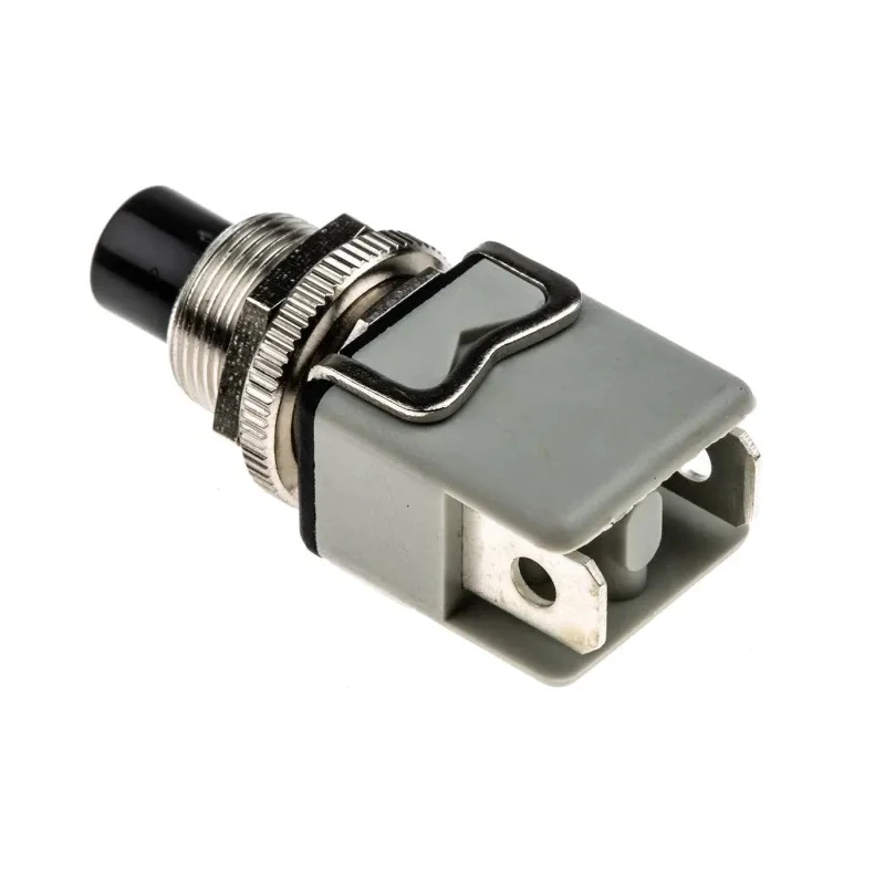 APEM 1200 Series Push Button Switch Momentary, Panel Mount, 12.2 mm Cutout, SPST, 125 V AC, Black 1213C BLACK