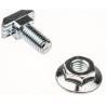 Interroll M8 T-Head Bolt Connecting Component, Galvanised Steel, Length 20mm, Compatible with 10mm Groove and 3842528716