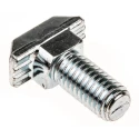 Interroll M8 T-Head Bolt Connecting Component, Galvanised Steel, Length 20mm, Compatible with 10mm Groove and 3842528716