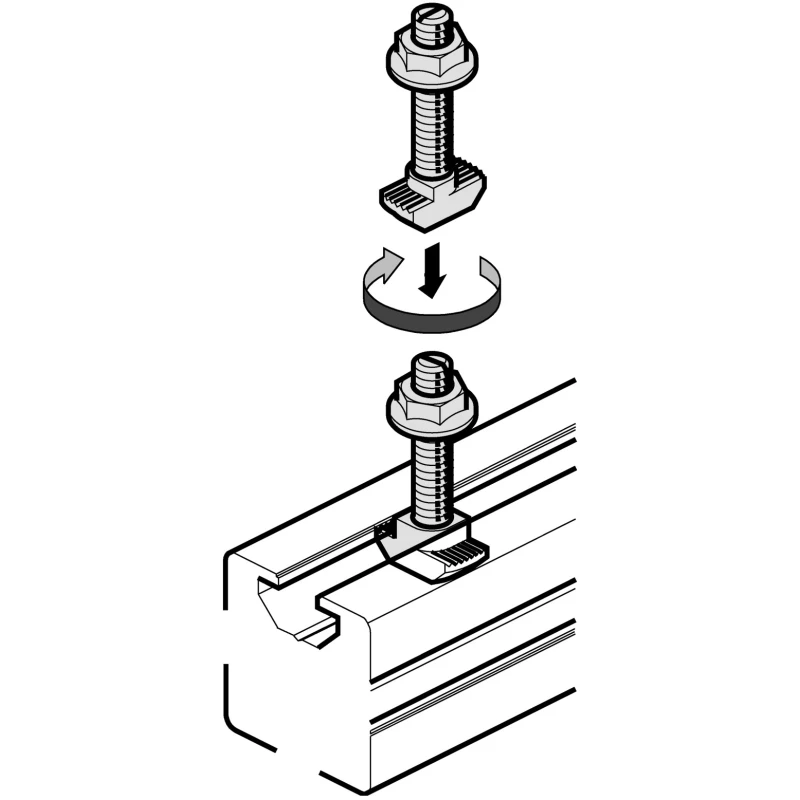 Bosch Rexroth M8 T-Head Bolt Connecting Component 25mm Length for 40 mm, 45 mm, 50 mm, 60 mm Strut Profile 3842528719