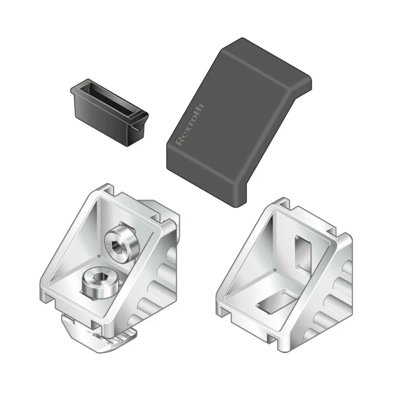 Bosch Rexroth Black Polypropylene Angle Bracket Cap 30 mm Strut Profile 8 mm Groove 3842548847