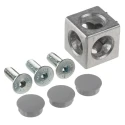 Bosch Rexroth Connecting Component M6 Corner Cube Kit, Strut Profile 30 mm, Groove Size 8 mm 3842549864