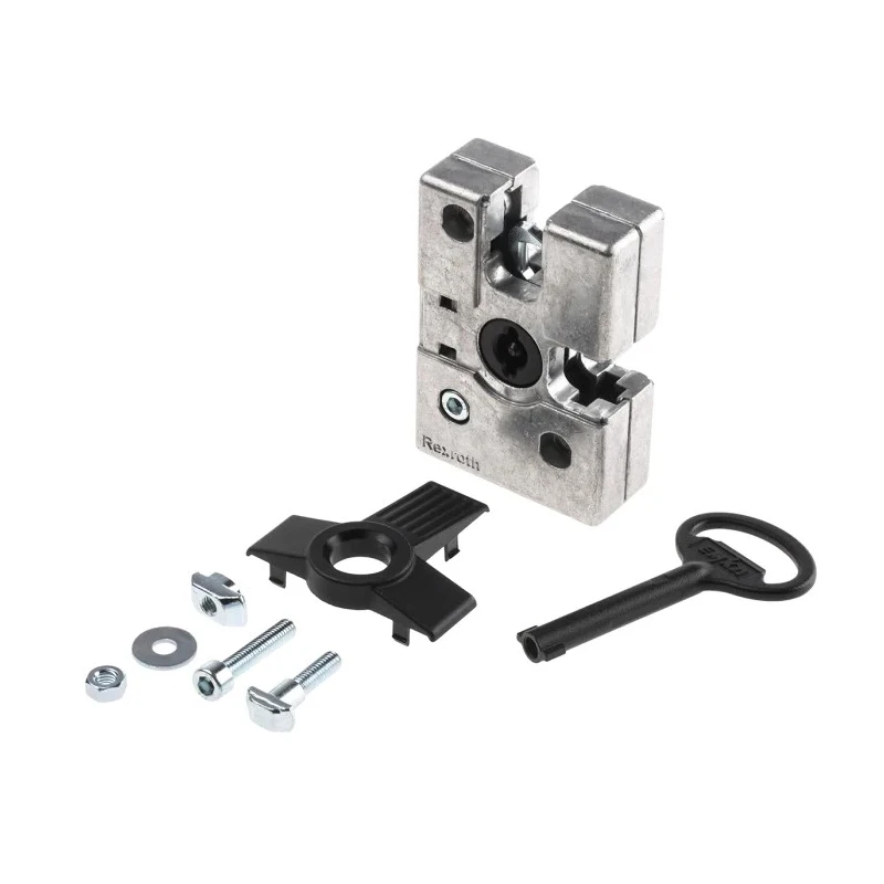 Bosch Rexroth Die Cast Aluminium Two-Way Door Lock Compatible with 8 to 10 mm² Groove and 30 to 45 mm² Strut 3842525823