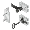 Bosch Rexroth Die Cast Aluminium Two-Way Door Lock Compatible with 8 to 10 mm² Groove and 30 to 45 mm² Strut 3842525823