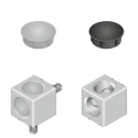 Bosch Rexroth Connecting Component, M8 Corner Cube Kit, Strut Profile 30 mm, Groove Size 8 mm 3842549862