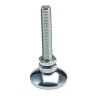 Bosch Rexroth M8 Thread Galvanised Steel Adjustable Foot 10 to 8 mm² Groove 3842502257