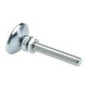Bosch Rexroth M8 Thread Galvanised Steel Adjustable Foot 10 to 8 mm² Groove 3842502257
