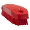 Vikan Red Scrubbing Brush, 17 mm bristle length, Ergonomic Nail and Hand Brush 64404