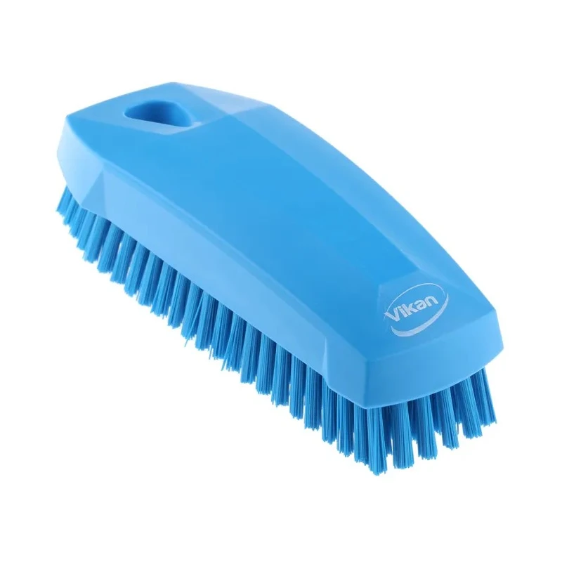 Vikan Blue Polyester Bristle Scrubbing Brush 17 mm Bristle Length, 130 mm Length, 50 mm Width 64403