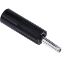 NEUTRAL Black Male Banana Plug 4 mm Connector Solder Termination 50V 16A Nickel Plating 103-7621