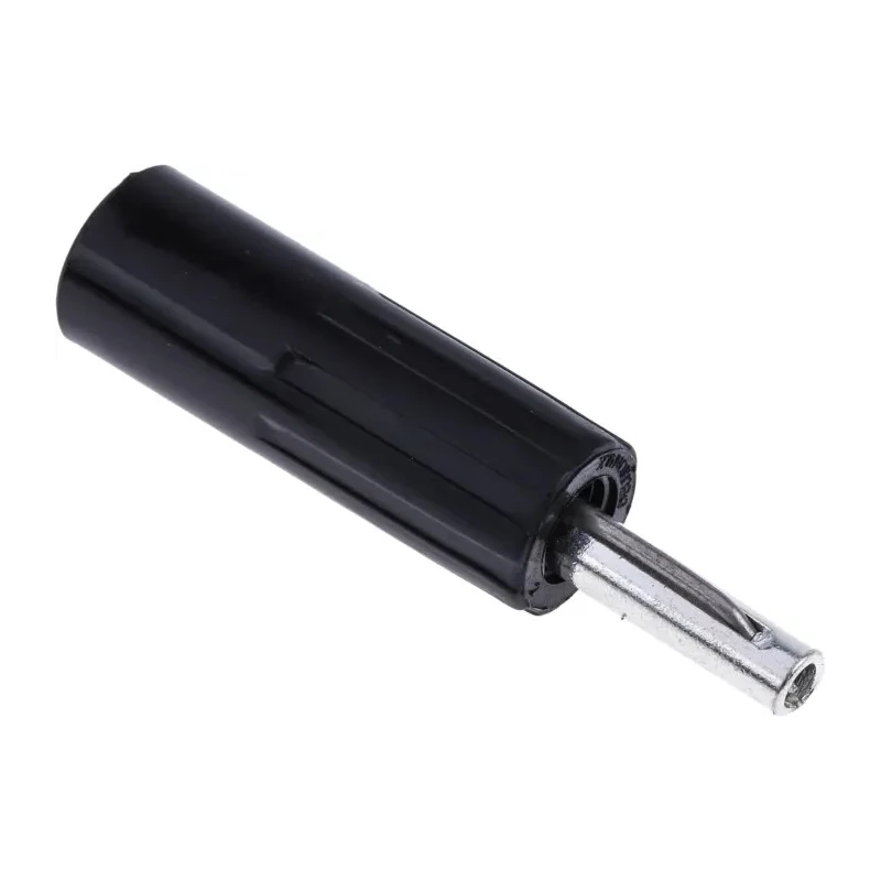 NEUTRAL Black Male Banana Plug 4 mm Connector Solder Termination 50V 16A Nickel Plating 103-7621