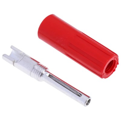 RS PRO Red Male Banana Plug 4 mm Connector Solder Termination 50V 10A Silver Plating 103-7637