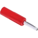 RS PRO Red Male Banana Plug 4 mm Connector Solder Termination 50V 10A Silver Plating 103-7637