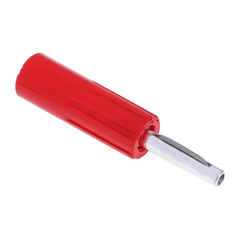 RS PRO Red Male Banana Plug 4 mm Connector Solder Termination 50V 10A Silver Plating 103-7637