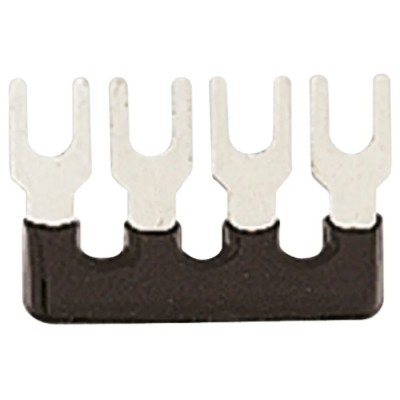 Toyogiken Black BB Series Jumper Bar for Use with DIN Rail Terminal Blocks BB10-4
