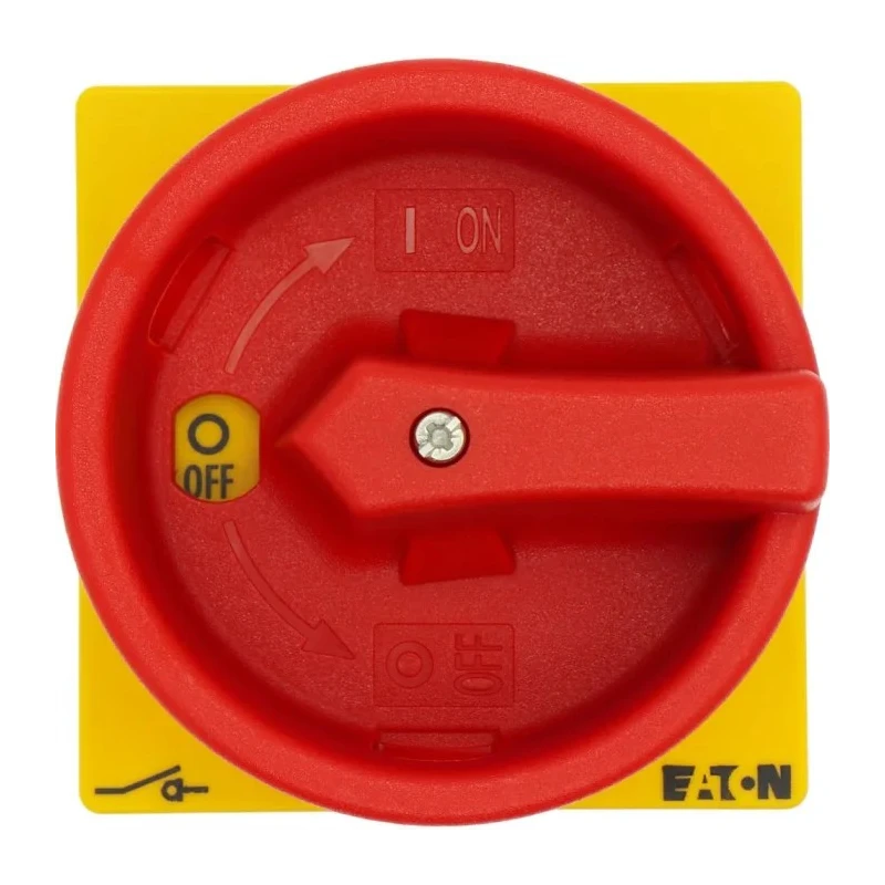 Eaton 3-Pole Panel Mount Isolator Switch IP65 Rated, 100A, 5.5 kW, Red Handle T0-3 Series 