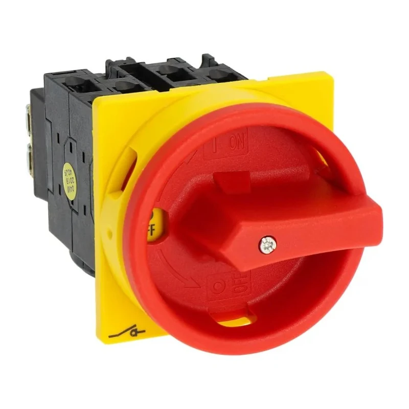 Eaton 3-Pole Panel Mount Isolator Switch IP65 Rated, 100A, 5.5 kW, Red Handle T0-3 Series 