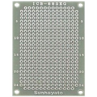 Sunhayato 2-Sided Matrix Board 0.9 mm Holes, 72 mm Length, 47 mm Width, Glass Composite ICB-88SEG
