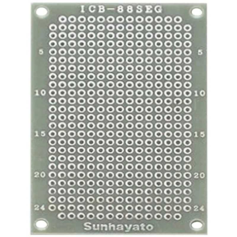 Sunhayato 2-Sided Matrix Board 0.9 mm Holes, 72 mm Length, 47 mm Width, Glass Composite ICB-88SEG