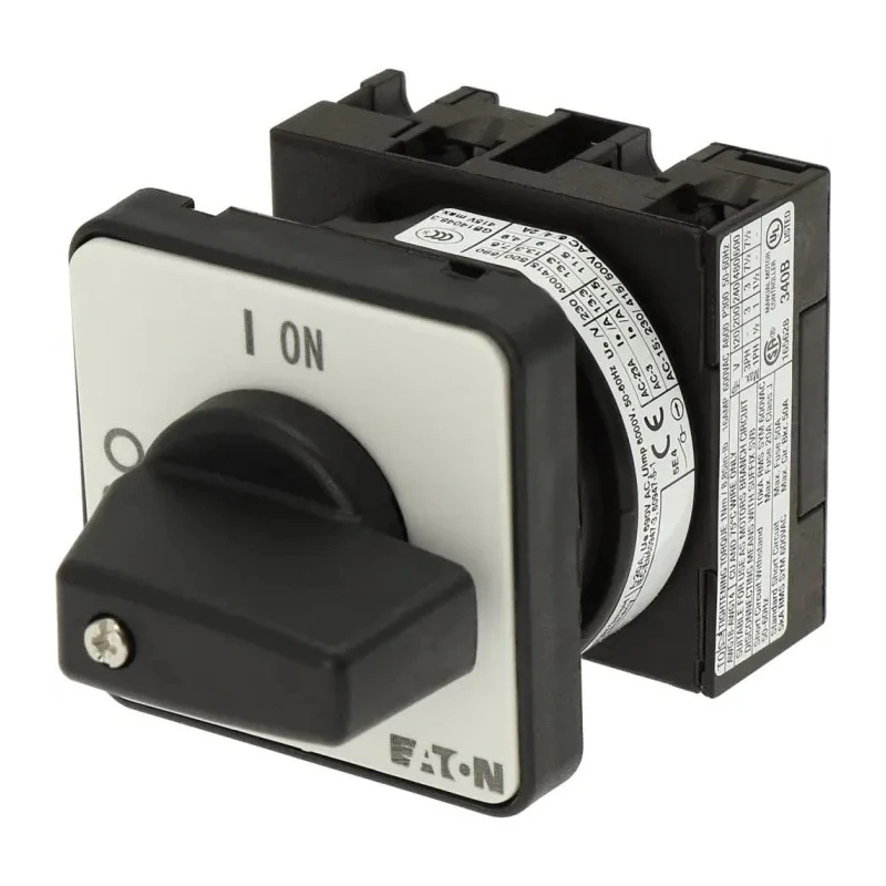 Eaton Cam Switch 2 Position 90° Toggle Actuator 20A 690V AC Flush Mount 067352 T0-1-8200/E