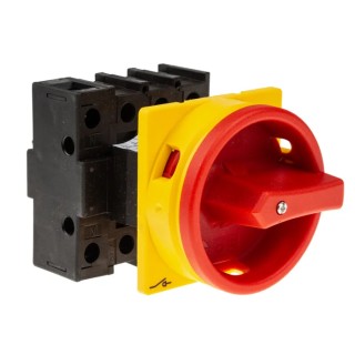 Eaton 3-Pole Panel Mount Isolator Switch IP65, 190A, 13 kW, Red Handle, Screw Terminal