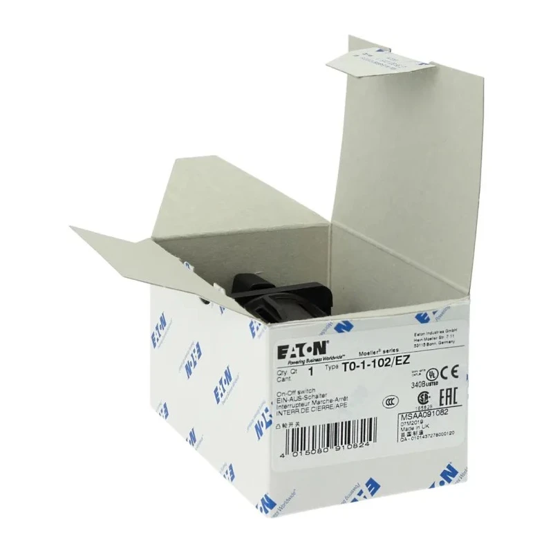 Eaton 2 Position 90° Toggle Actuator Cam Switch 20A 690V AC IP65 T0-1-102/EZ 091082 T0-1-102/EZ