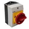 Eaton 3-Pole Surface Mount Isolator Switch IP65, 100A, 5.5 kW, Red Handle, Screw Terminal
