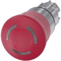 Siemens SIRIUS ACT 3SU10 Series Emergency Stop Push Button Head Twist Release Metal Push Button Red 40 mm 3SU1051-1HB20-0AA0