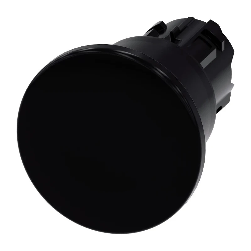 Siemens SIRIUS ACT 3SU10 Series Black Latching Push Button Head 22 mm Cutout, IP69K, IP67, IP66 3SU1000-1BA10-0AA0