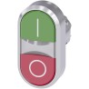 Siemens SIRIUS ACT 3SU10 Series Green, Red Momentary Push Button Head 22 mm Cutout IP66 IP67 IP69K 3SU1051-3AB42-0AK0