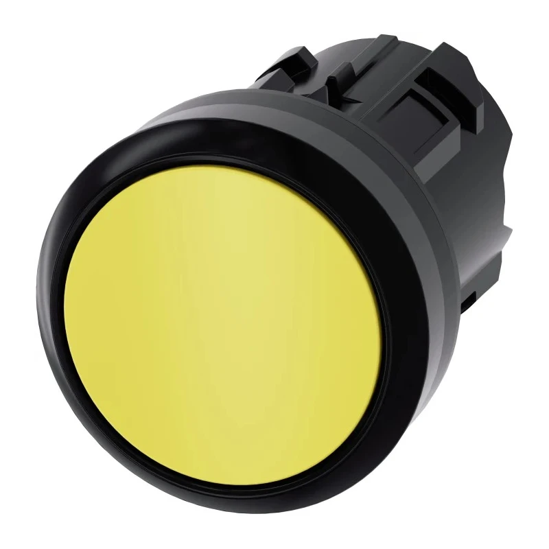 Siemens SIRIUS ACT 3SU10 Series Yellow Momentary Push Button Switch 22mm Cutout IP66 IP67 IP69K 3SU1000-0AB30-0AA0