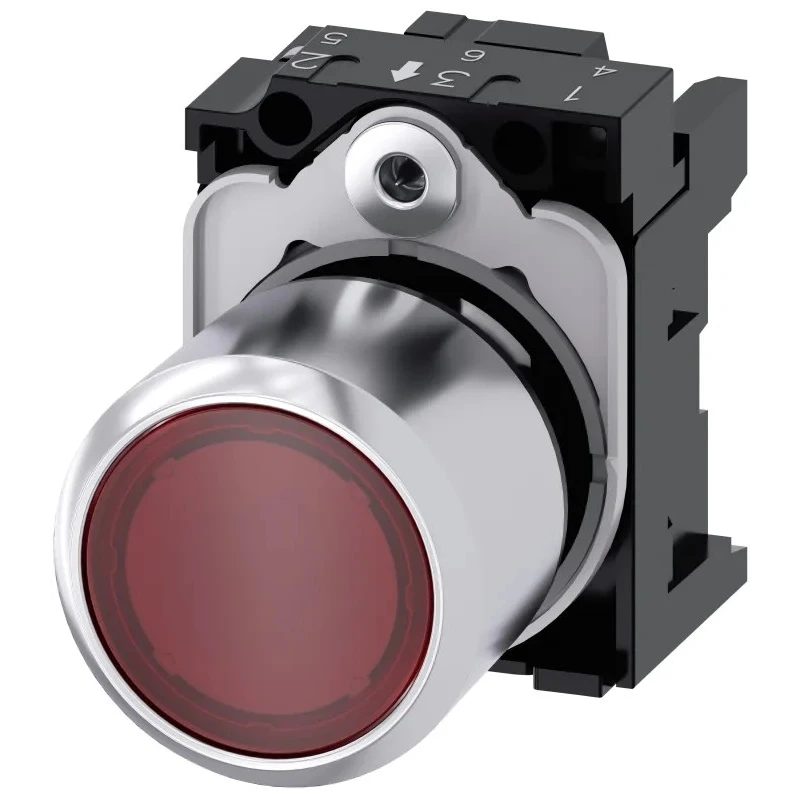 Siemens SIRIUS ACT Series Red Momentary Push Button Head, 22 mm Cutout, IP69K/IP67/IP66 3SU1251-0EB20-0AA0