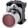 Siemens SIRIUS ACT Series Red Momentary Push Button Head, 22 mm Cutout, IP69K/IP67/IP66 3SU1251-0EB20-0AA0