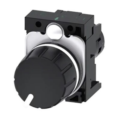 Siemens SIRIUS ACT Rotary Push Button Head Potentiometer Push Button Head 0.5W Plastic Element 40mm Height 3SU1200-2PR10-1AA0