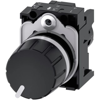 Siemens SIRIUS ACT Rotary Push Button Head Potentiometer Push Button Head Plastic Element Screw 3SU1200-2PS10-1AA0