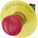 Siemens SIRIUS ACT 3SU11 Series Twist Release Emergency Stop Push Button, Panel Mount, 22mm Cutout, 1 NC 3SU1150-1HB20-1CG0