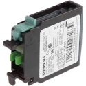 Siemens Auxiliary Contact, 1 Contact, 1 NC, Snap-On Mount, Screw Terminal, 1A Contact Current, 3RH1921-1CA01