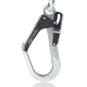 Kaba 1 m Fall Arrest Lanyard with 1 Screwgate Karabiner CS20 and Steel Scaffold Hook 1031453